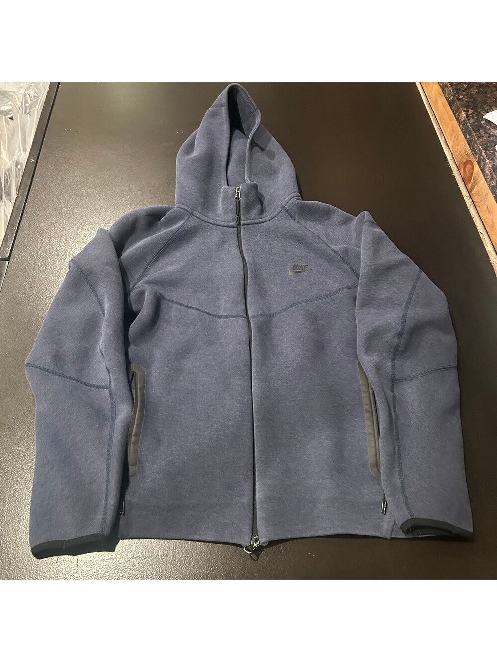 Desinger Nike Men's Full Zip Hoodie Sweatshirt XL Navy Blue Nike Tech